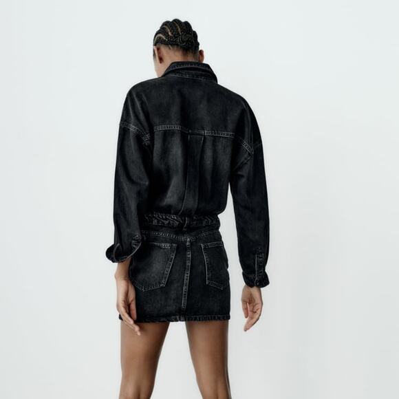 ZARA TRF DENIM SHIRTDRES - Picture 8 of 12